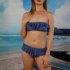 Frilly girly Bandeau Bikini SET