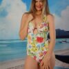 Low plunge flower one piece
