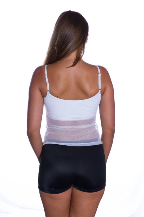 Mesh Body Scoop Neck Cami