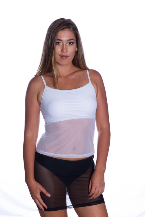 Mesh Body Scoop Neck Cami