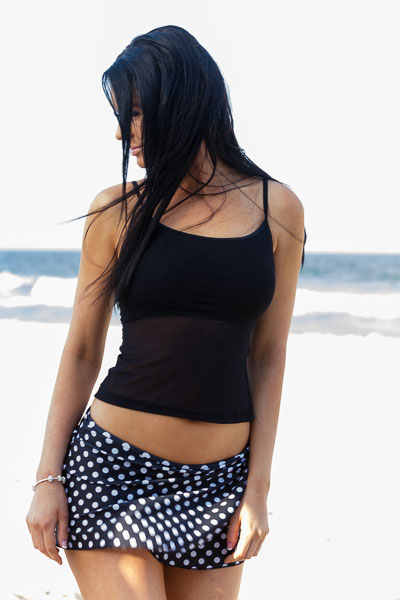 Mesh Body Scoop Neck Cami