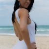Elegant high neck one piece