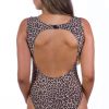 High neck one piece