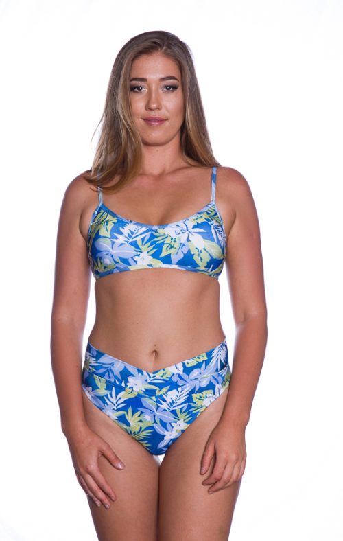 V neck crop bikini top