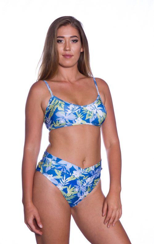 V neck crop bikini top